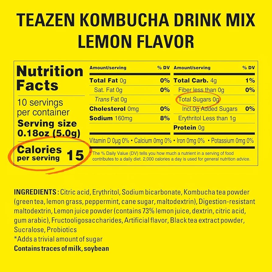 پودر ساشه ای نوشیدنی کامبوچا لیمویی کره ای