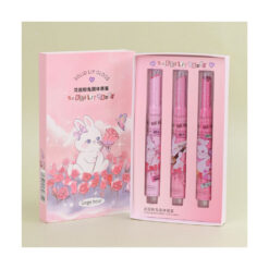 رژ لب براق خرگوشی Gege Bear با سر قلبی شکل. بسته بندی فانتزی و شیک.