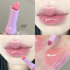 رژ لب براق خرگوشی Gege Bear با سر قلبی شکل. شماره 01