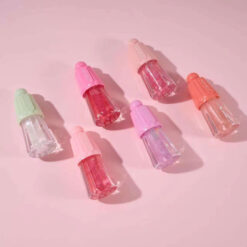 روغن لب براق هدی موجی با طراحی فانتزی طرح شیگلم. نمایش تنوع رنگی.