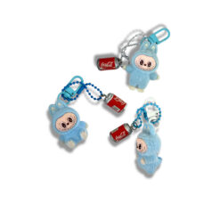 آویز لابوبو با لباس خرگوشی و کوکاکولا - آبی