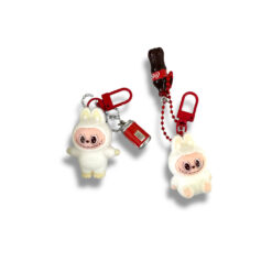 آویز لابوبو با لباس خرگوشی و کوکاکولا - سفید