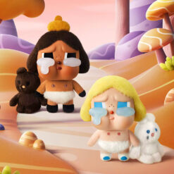 عروسک کرای بیبی با لباس رنگی - زرد و قهوه ای کمیاب