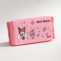 مینی دستمال مرطوب طرح کارتونی - کرومی صورتی
