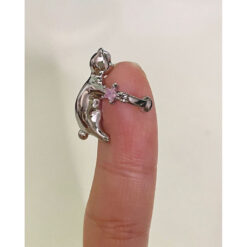 گوشواره گربه نگین دار