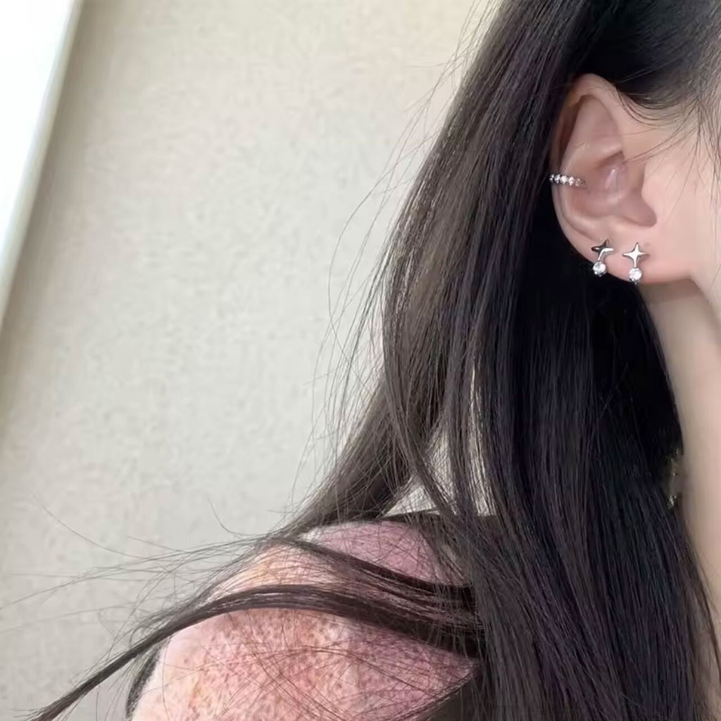 ست ۶ تکه گوشواره قلبی سوزنی - تصویر 6