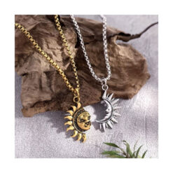 ست کاپلی گردنبند خورشید و ماه